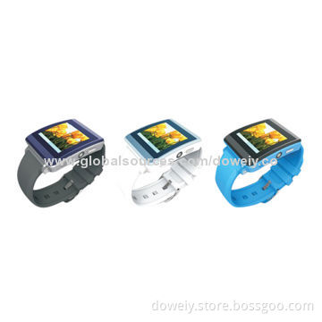 Leather Watchband Bluetooth Android Smart Watch